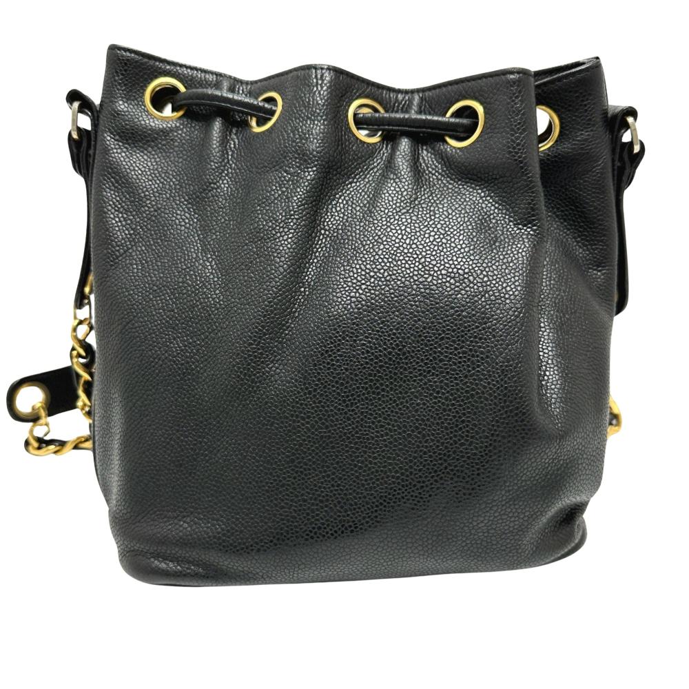 Black Leather Chanel Crossbody Bag