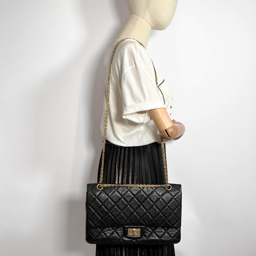 Black Leather Chanel Crossbody Bag
