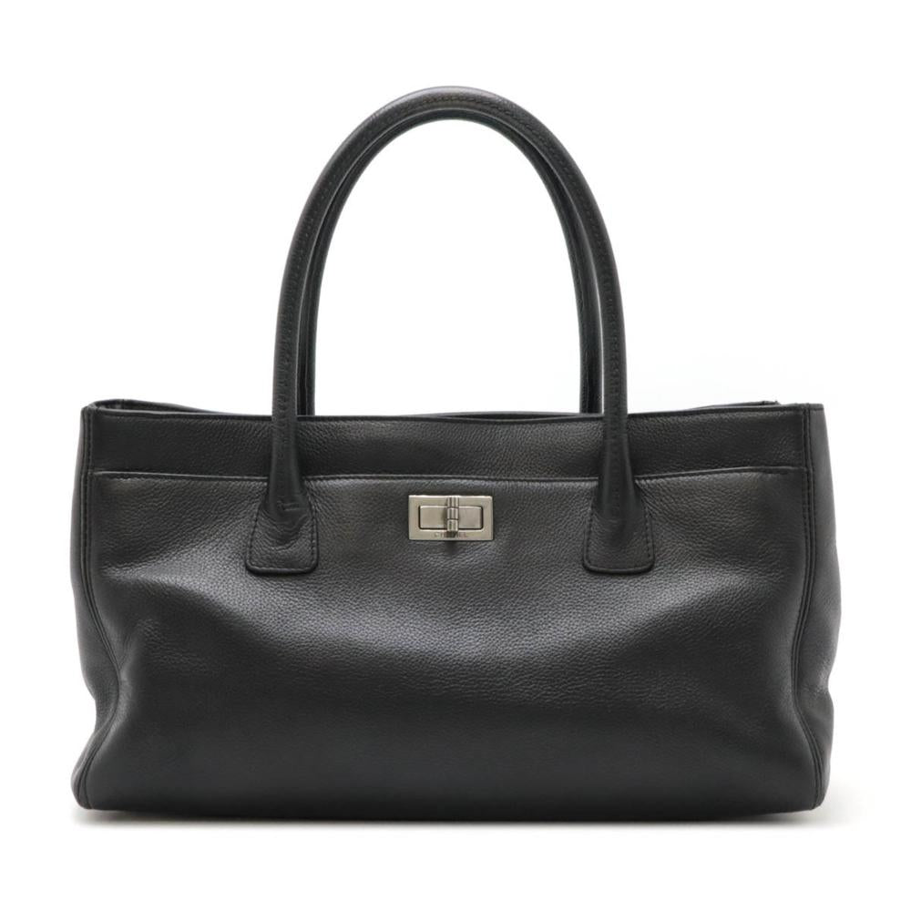 Black Leather Chanel Handbag