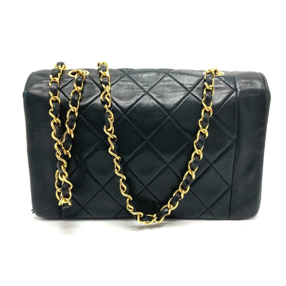 Black Leather Chanel Shoulder Bag