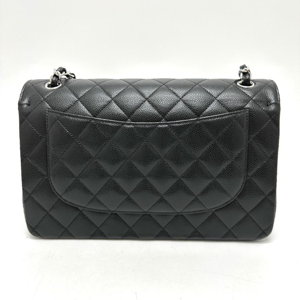 Black Leather Chanel Flap Bag