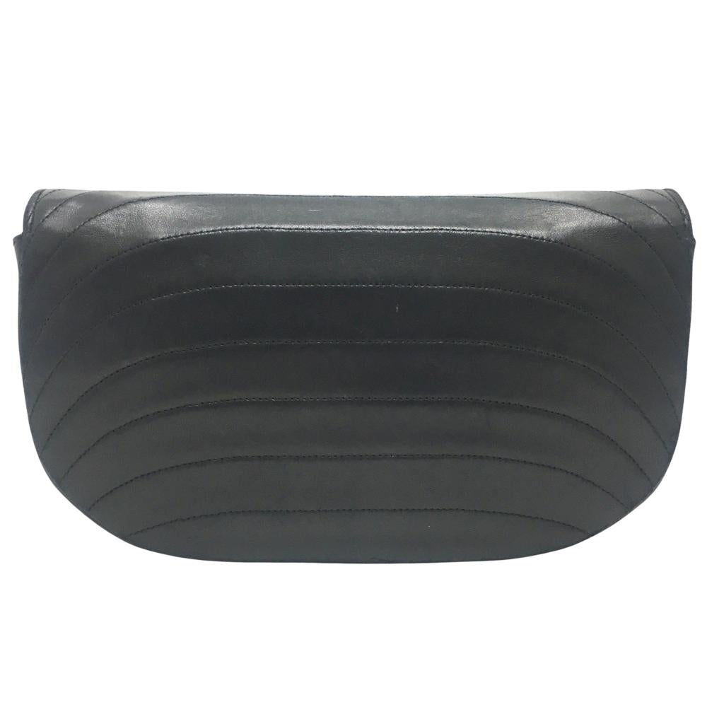 Black Leather Chanel Crossbody Bag