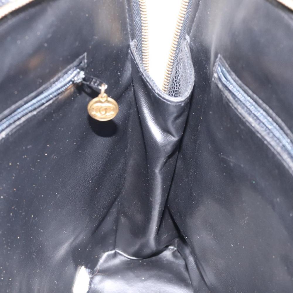 Black Leather Chanel Handbag