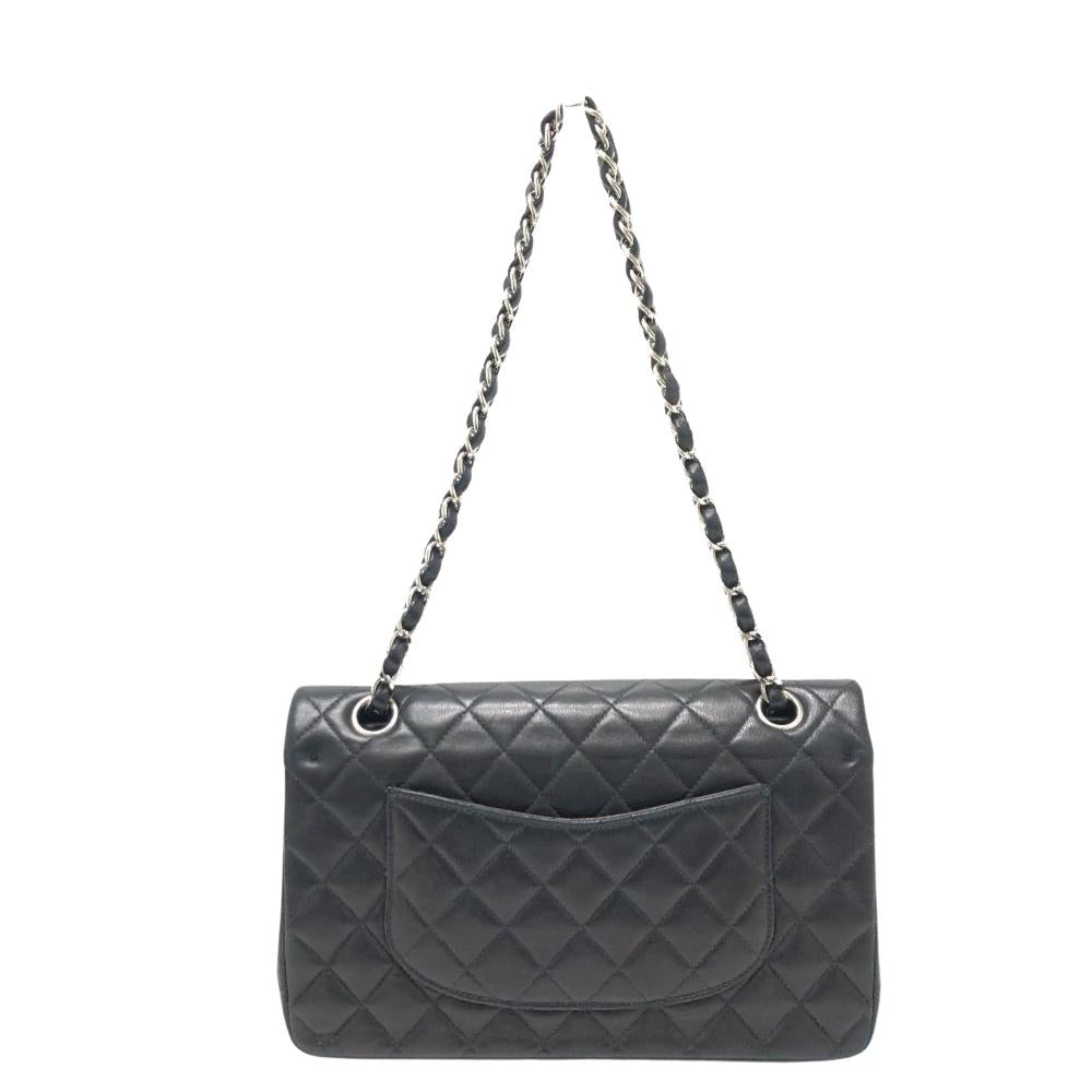 Black Leather Chanel Shoulder Bag