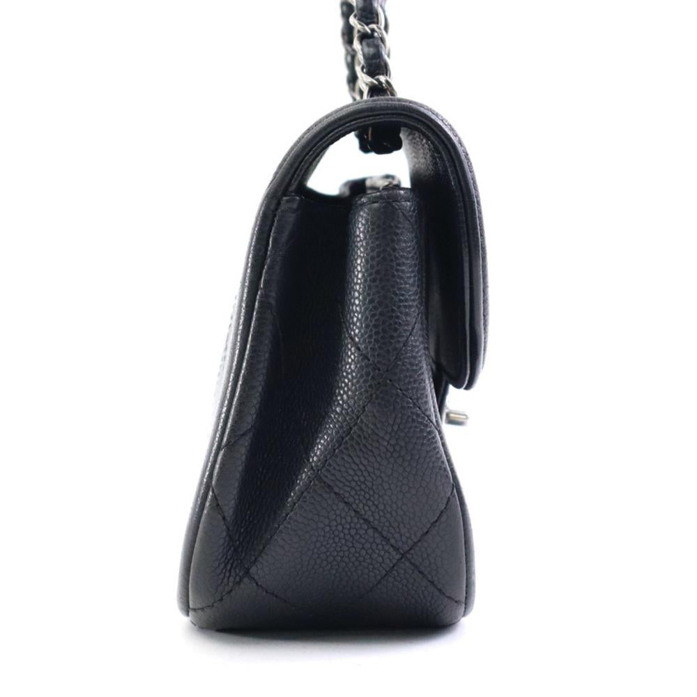 Black Leather Chanel Shoulder Bag