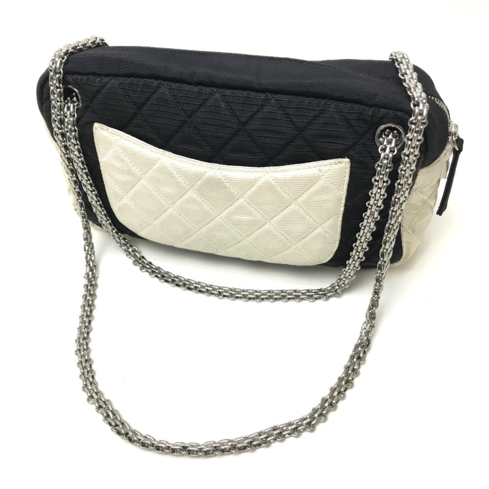Black Leather Chanel Shoulder Bag