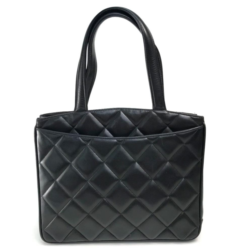 Black Leather Chanel Handbag