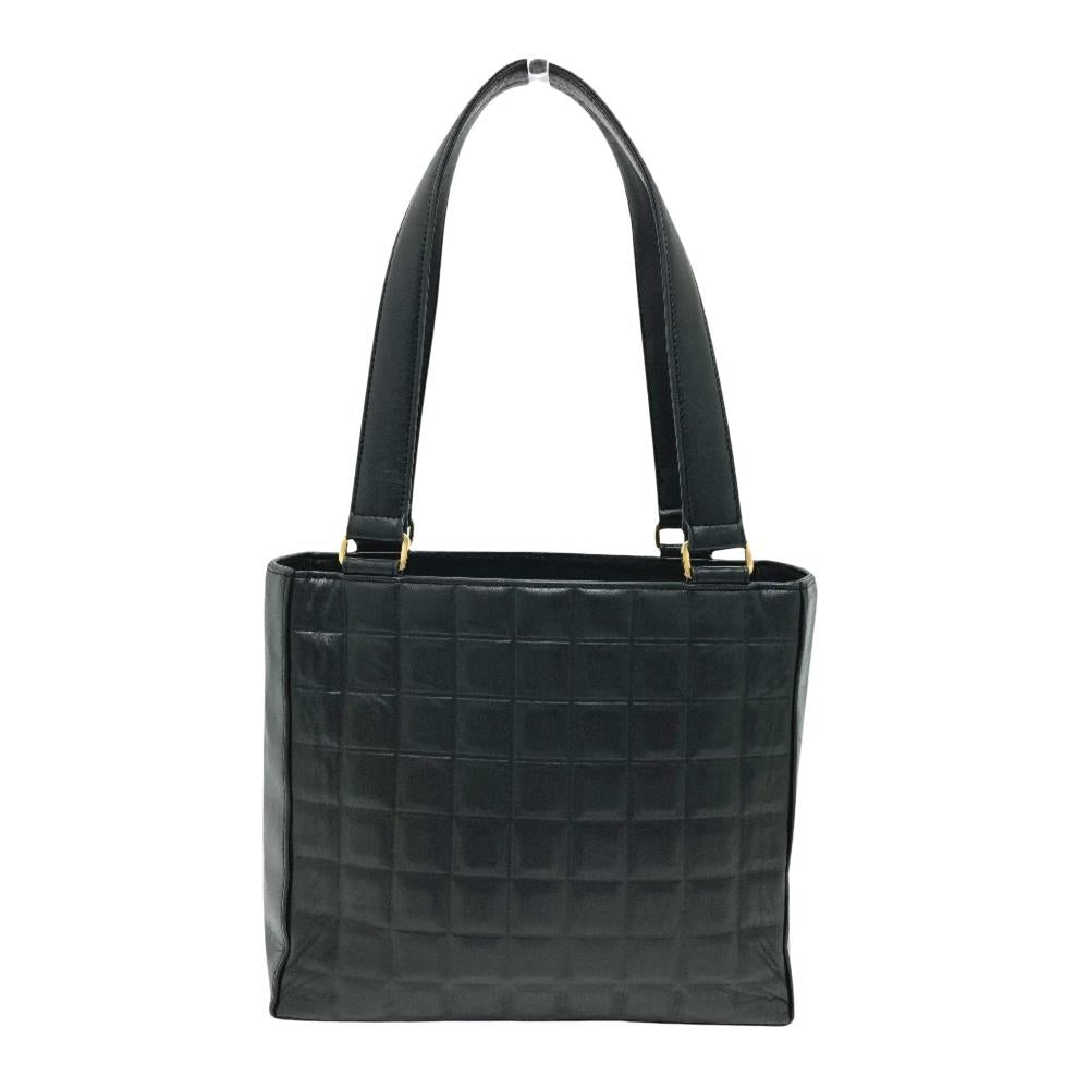 Black Leather Chanel Chocolate Bar