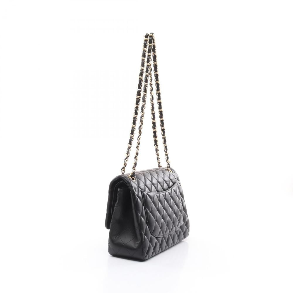 Black Leather Chanel Flap Bag
