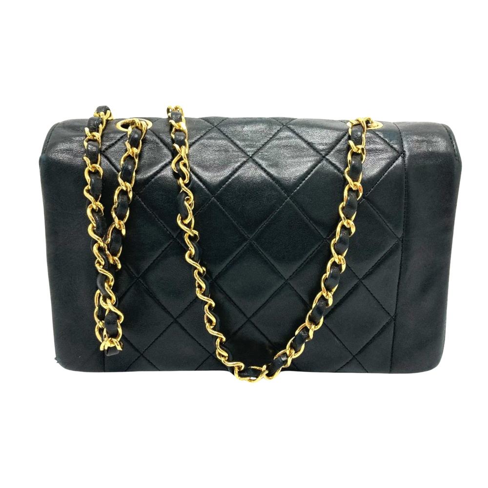 Black Leather Chanel Crossbody Bag