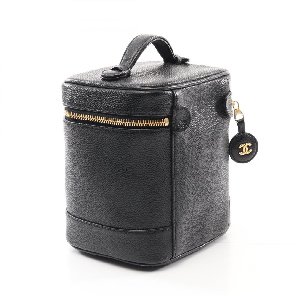 Black Leather Chanel Handbag