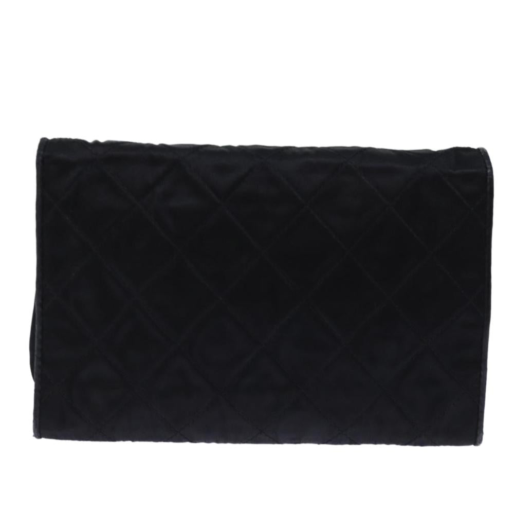Black Satin Chanel Shoulder Bag
