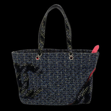 Black Silver Chanel Tote
