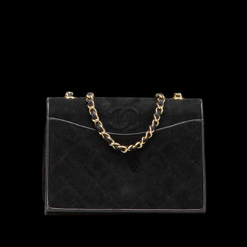 Black Suede Chanel Crossbody Bag