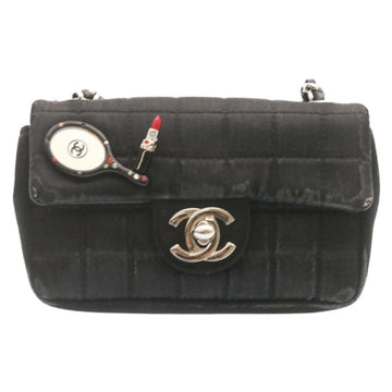 Black Suede Chanel Chocolate Bar