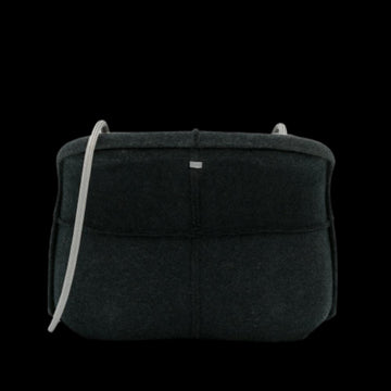 Black Wool Chanel Crossbody Bag