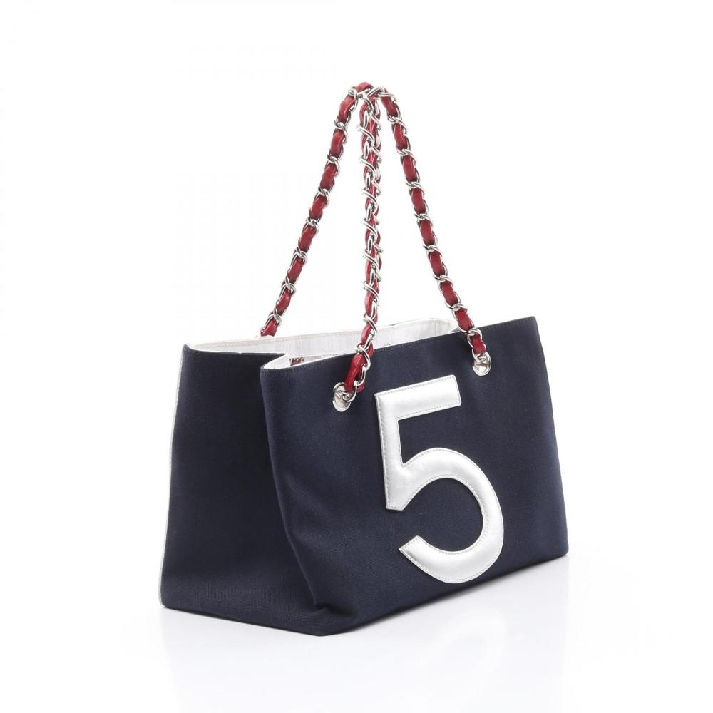 Blue Canvas Chanel Chocolate Bar