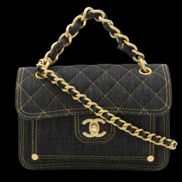 Blue Canvas Chanel Handbag