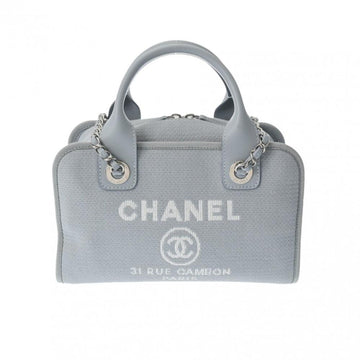 Blue Canvas Chanel Handbag