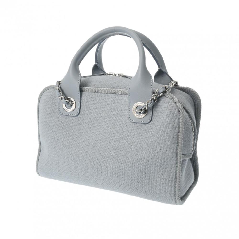 Blue Canvas Chanel Handbag