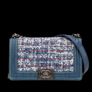 Blue Denim Chanel Boy Bags