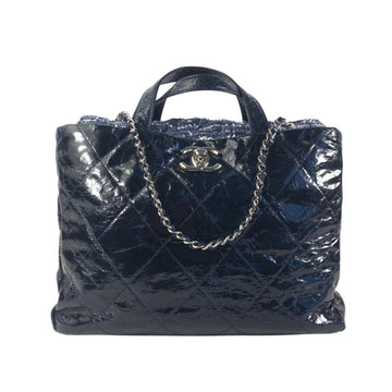 Blue Fabric Chanel Handbag