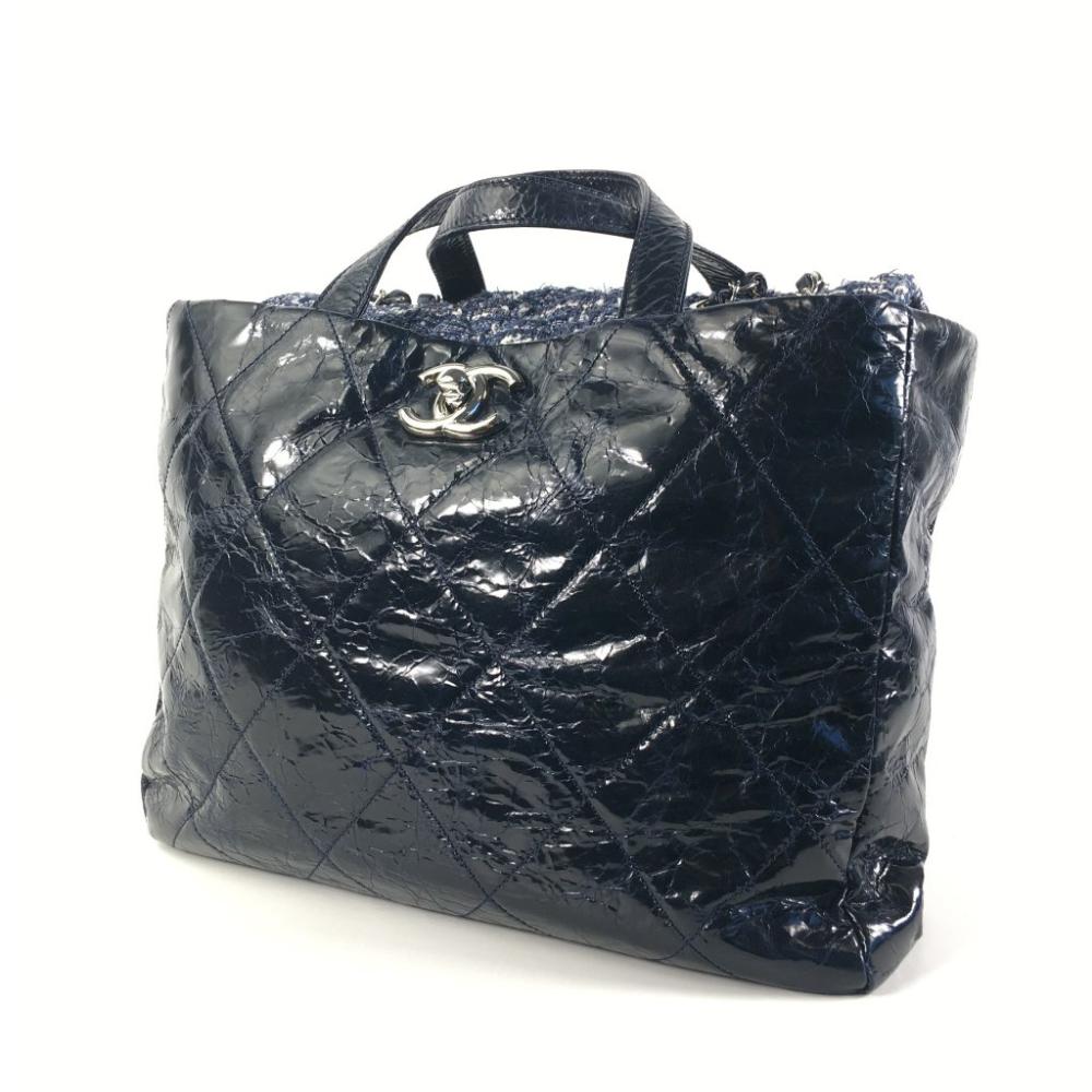 Blue Fabric Chanel Handbag