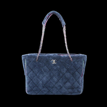 Blue Fabric Chanel Tote