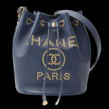 Blue Leather Chanel Deauville