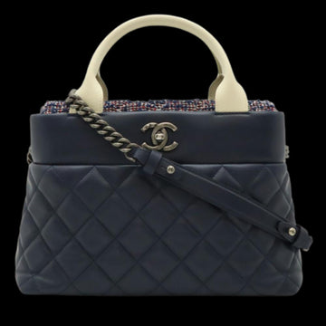 Blue Leather Chanel Handbag