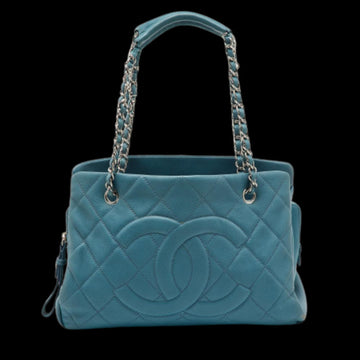 Blue Leather Chanel Tote