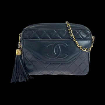 Blue Leather Chanel Shoulder Bag