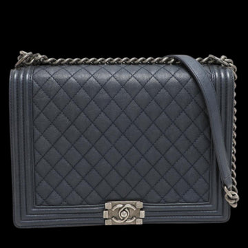 Blue Leather Chanel Flap Bag