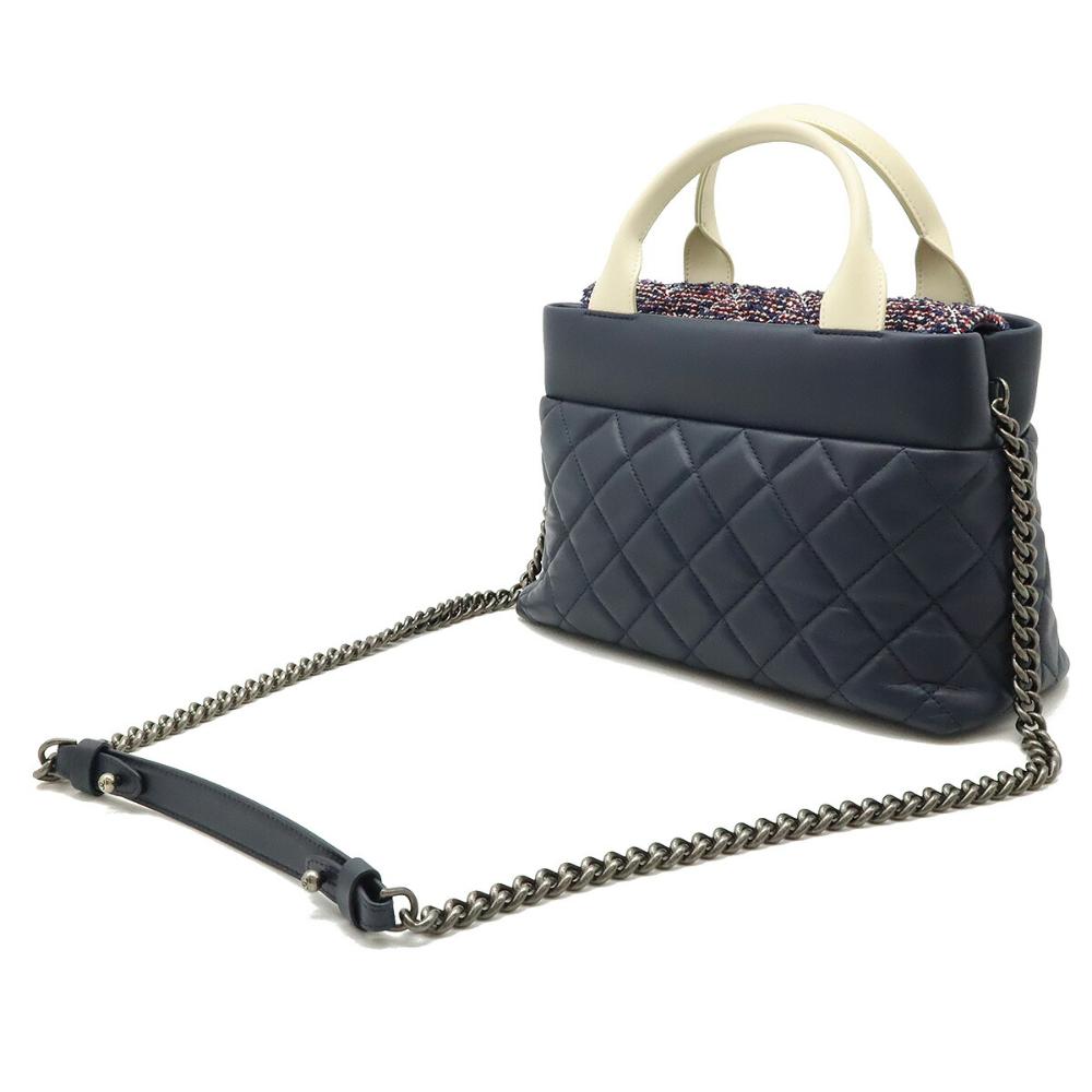 Blue Leather Chanel Handbag