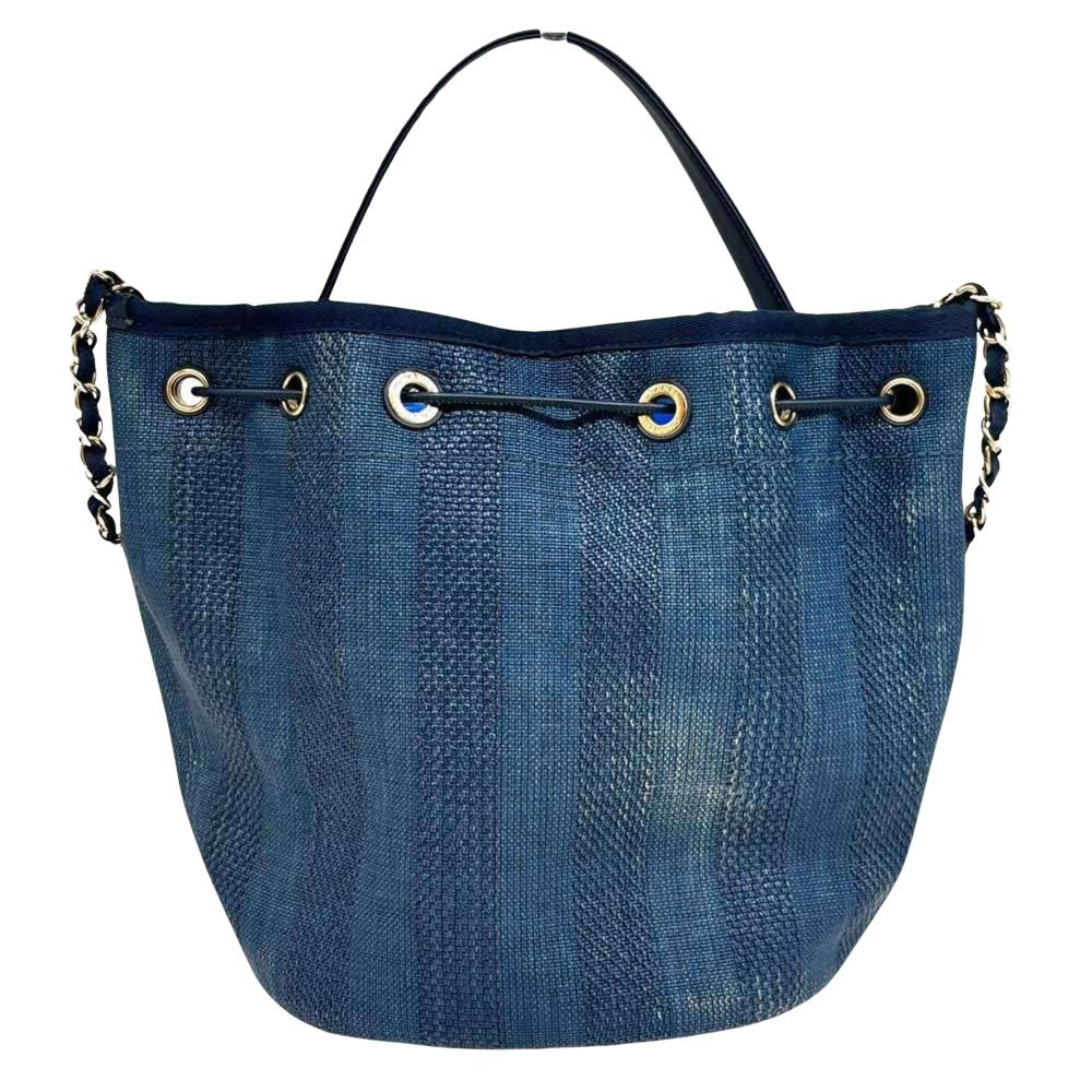 Blue Leather Chanel Deauville