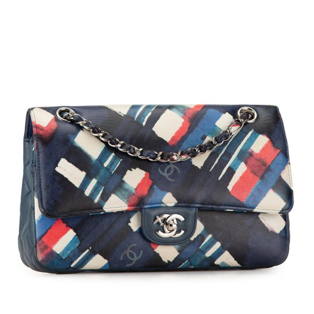 Blue Leather Chanel Flap Bag