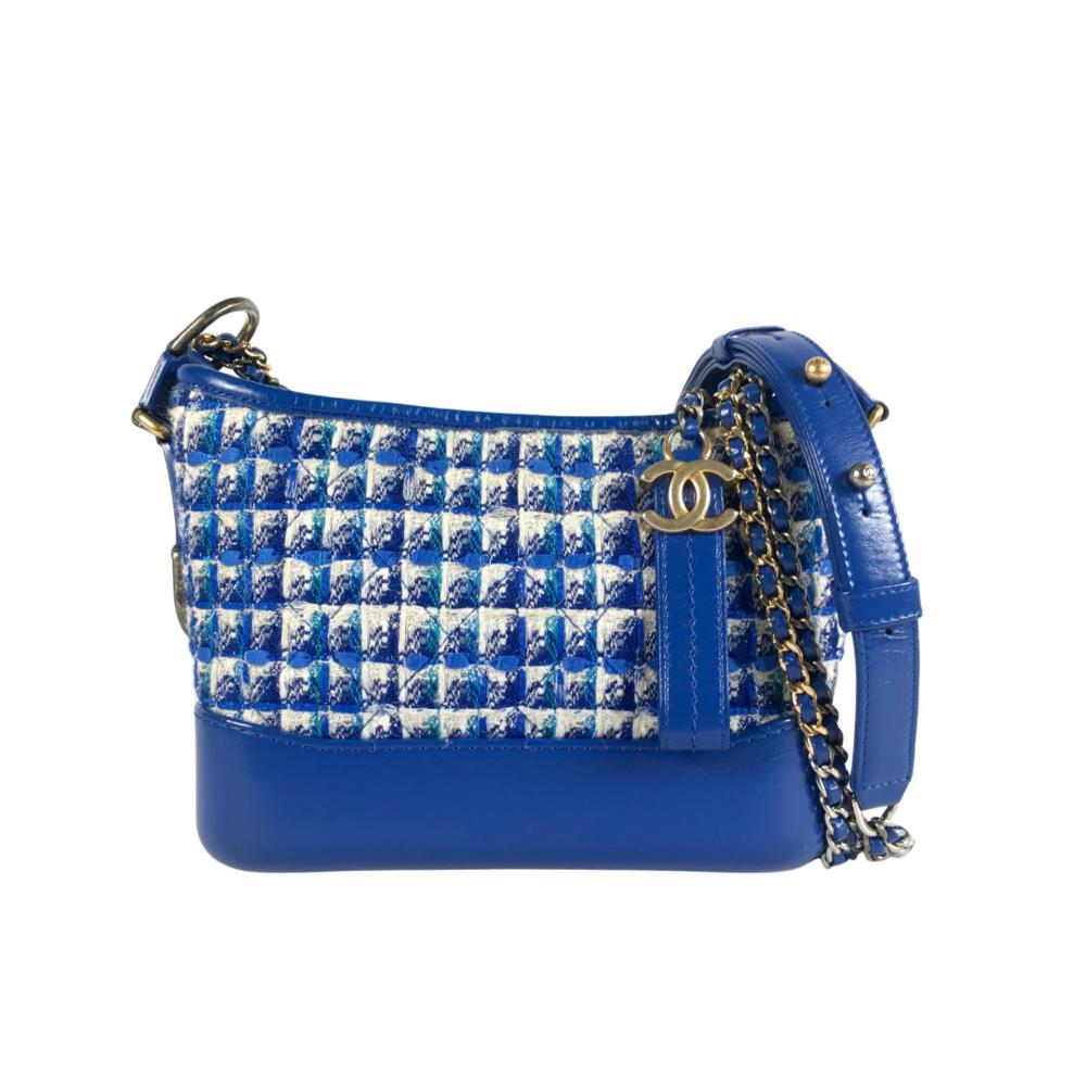 Blue Leather Chanel Shopper
