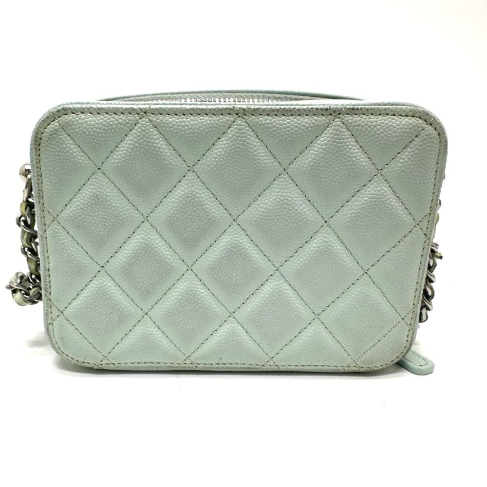 Blue Leather Chanel Shoulder Bag