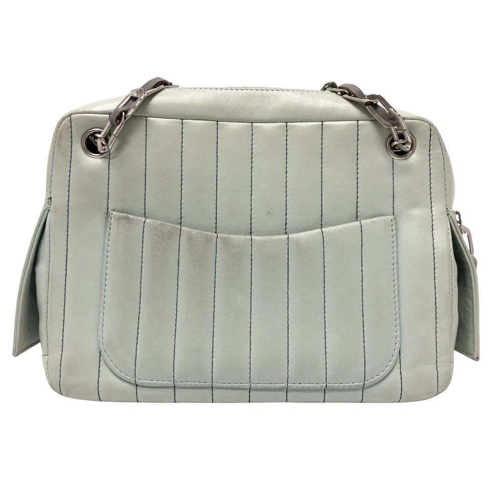 Blue Leather Chanel Shoulder Bag