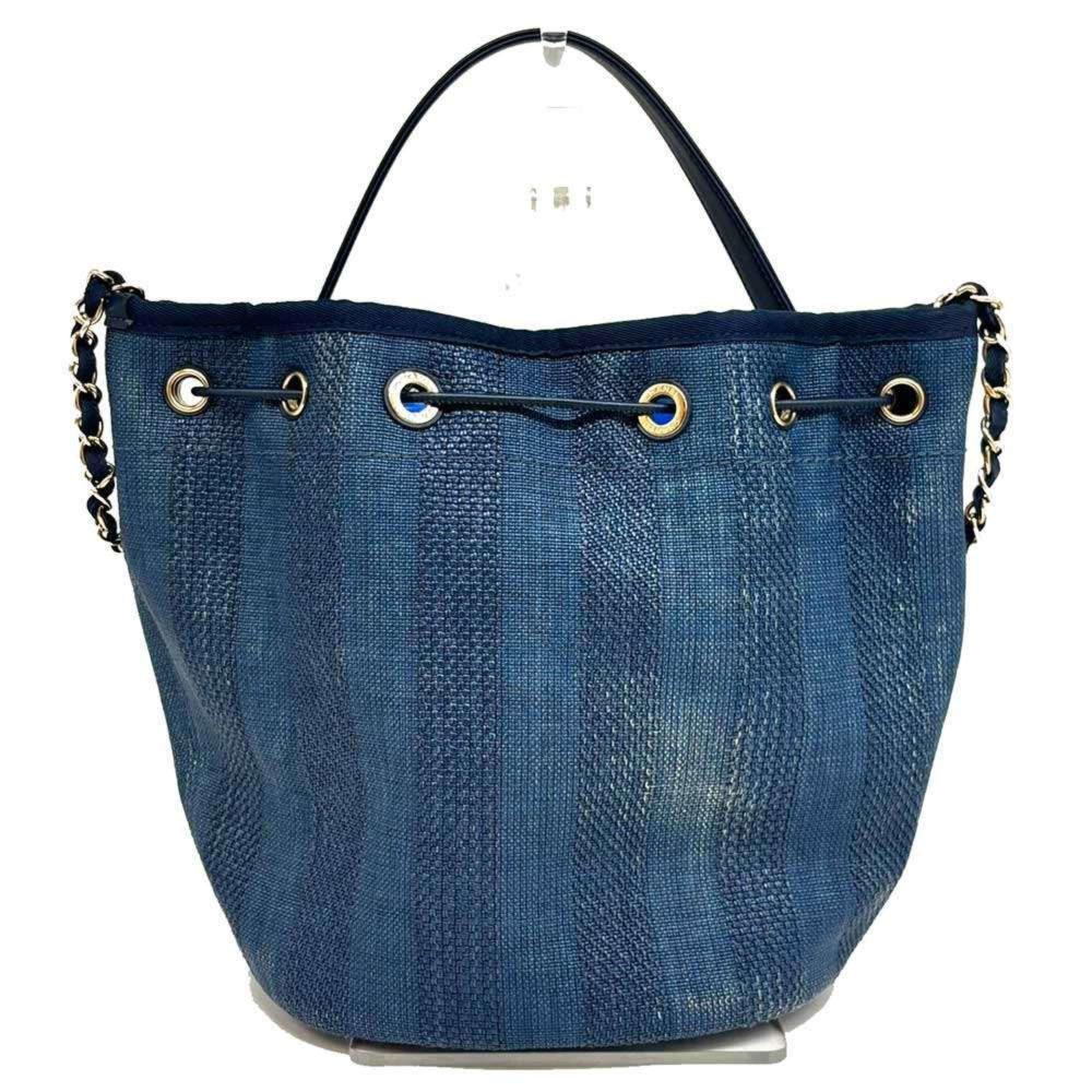Blue Raffia Chanel Deauville