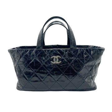 Navy Leather Chanel Handbag