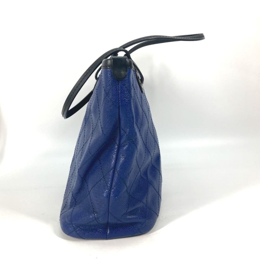 Navy Leather Chanel Shoulder Bag