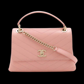 Pink Leather Chanel Handbag