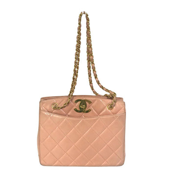 Pink Leather Chanel Sports CC Logo