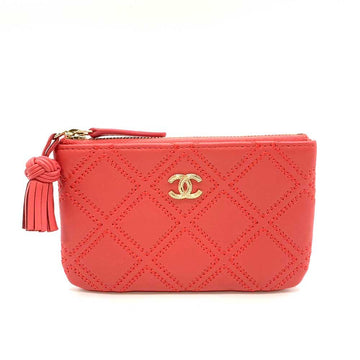 Pink Leather Chanel Pouch