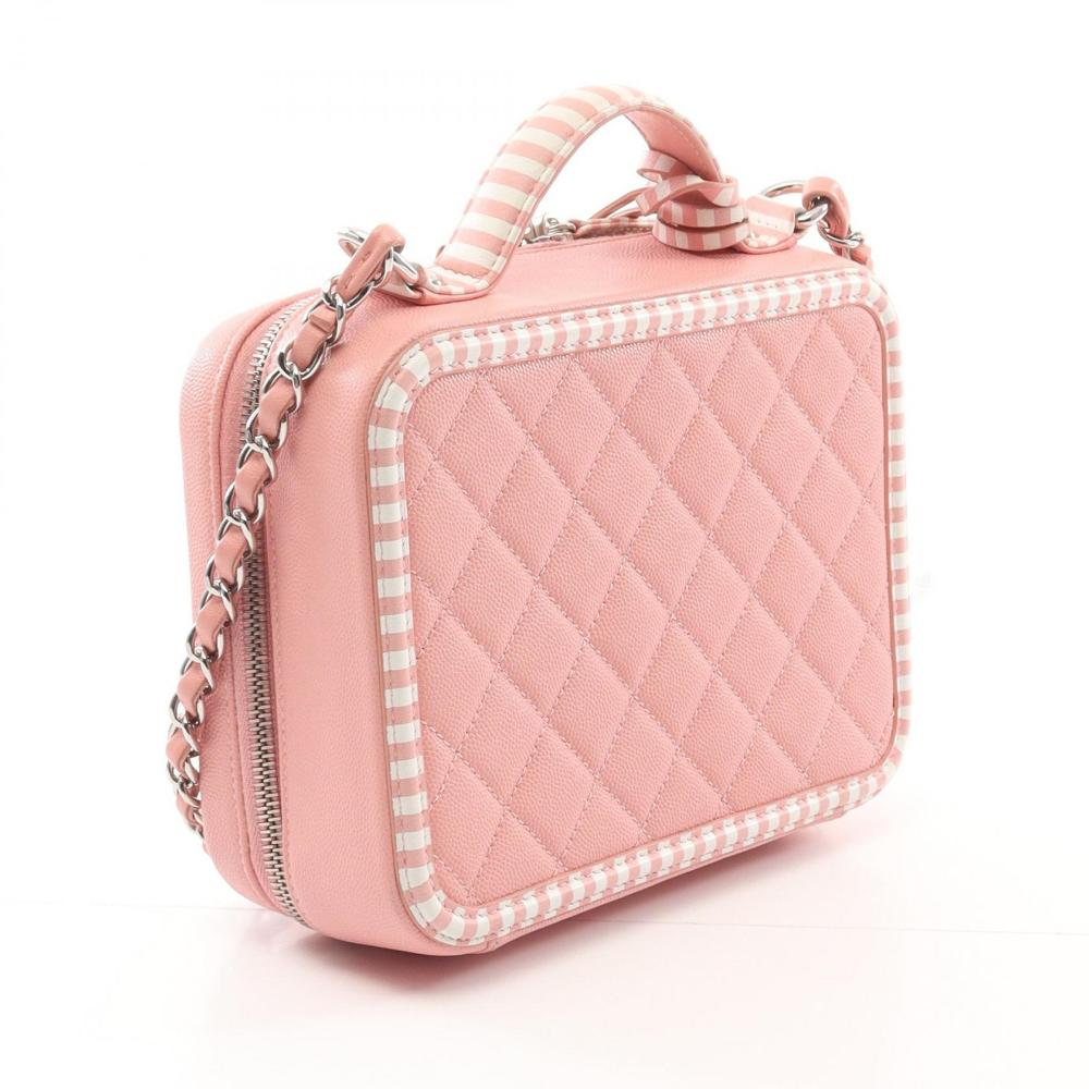 Pink Leather Chanel Vanity