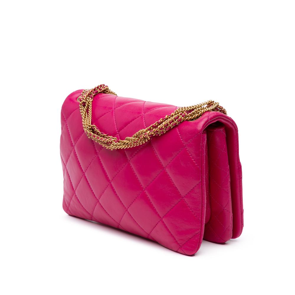 Pink Leather Chanel Medaillon