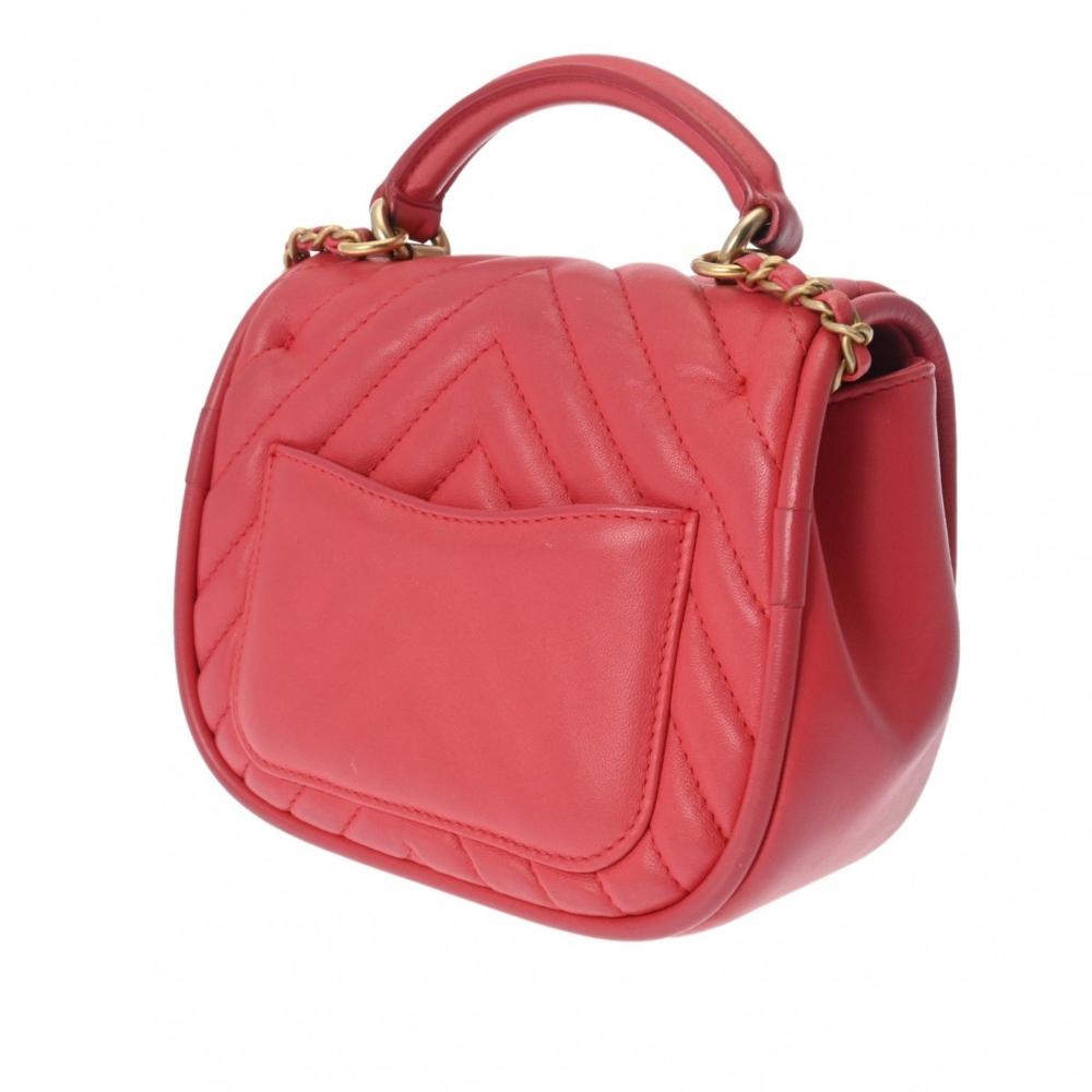 Pink Leather Chanel Handbag