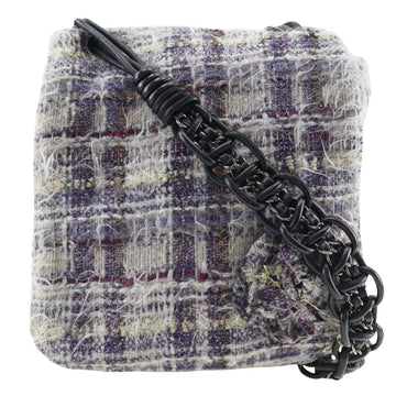 Purple Fabric Chanel Crossbody Bag