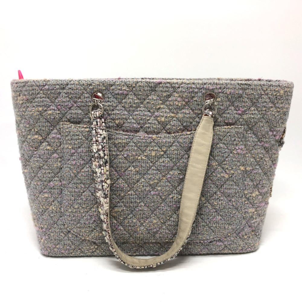 Purple Fabric Chanel Tote